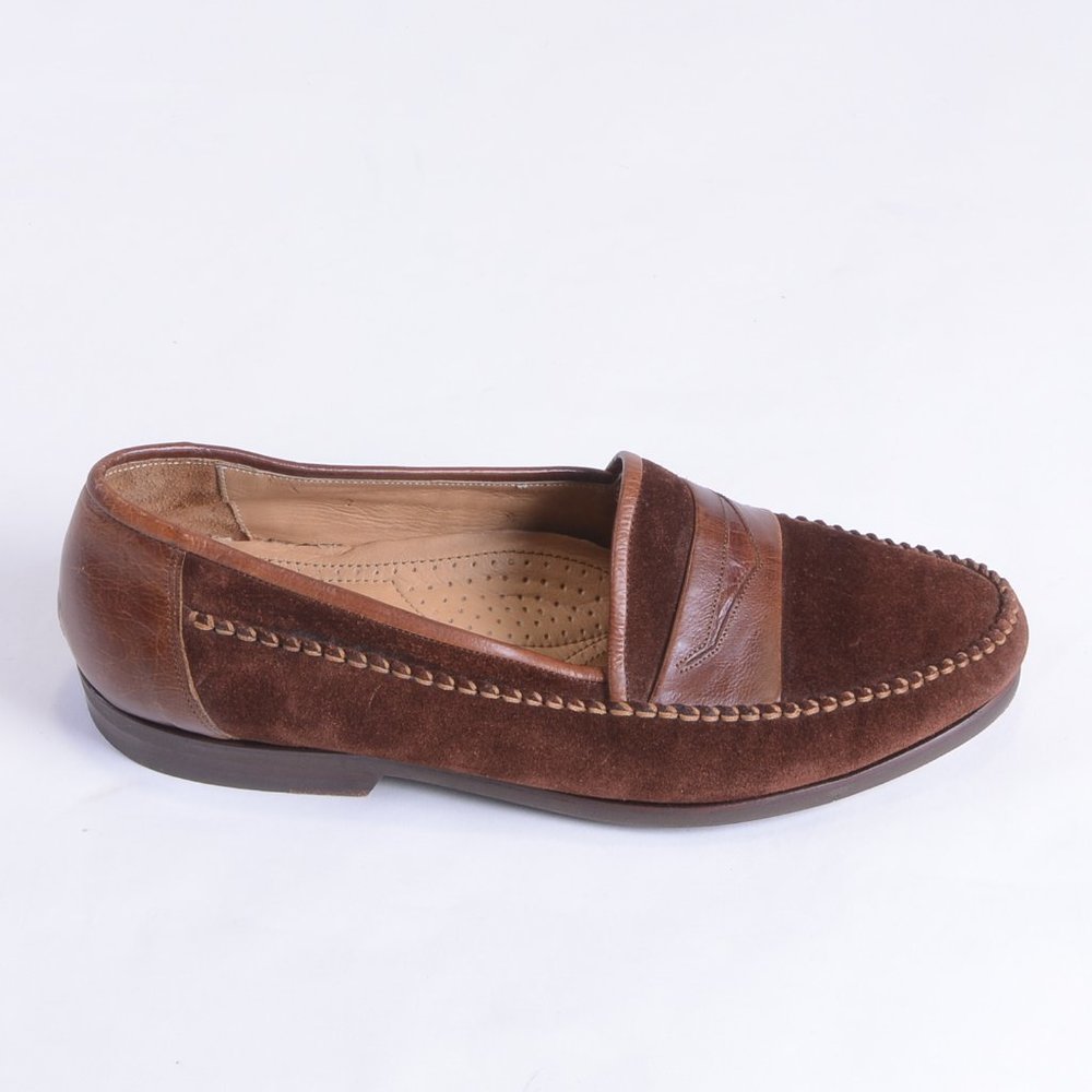 BALLY "Maestro" brown suede and leather loafers in EUC!